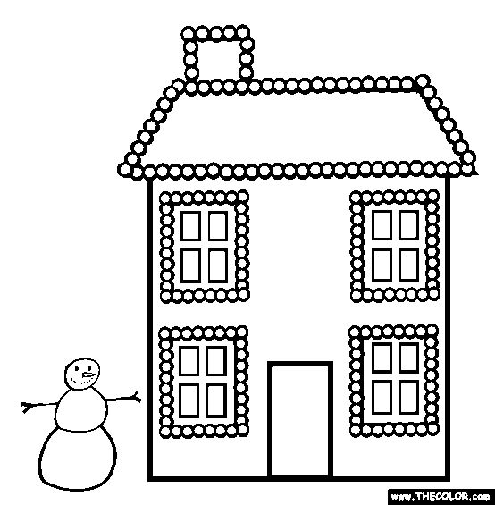 Xmas Christmas Lights Online Coloring Page